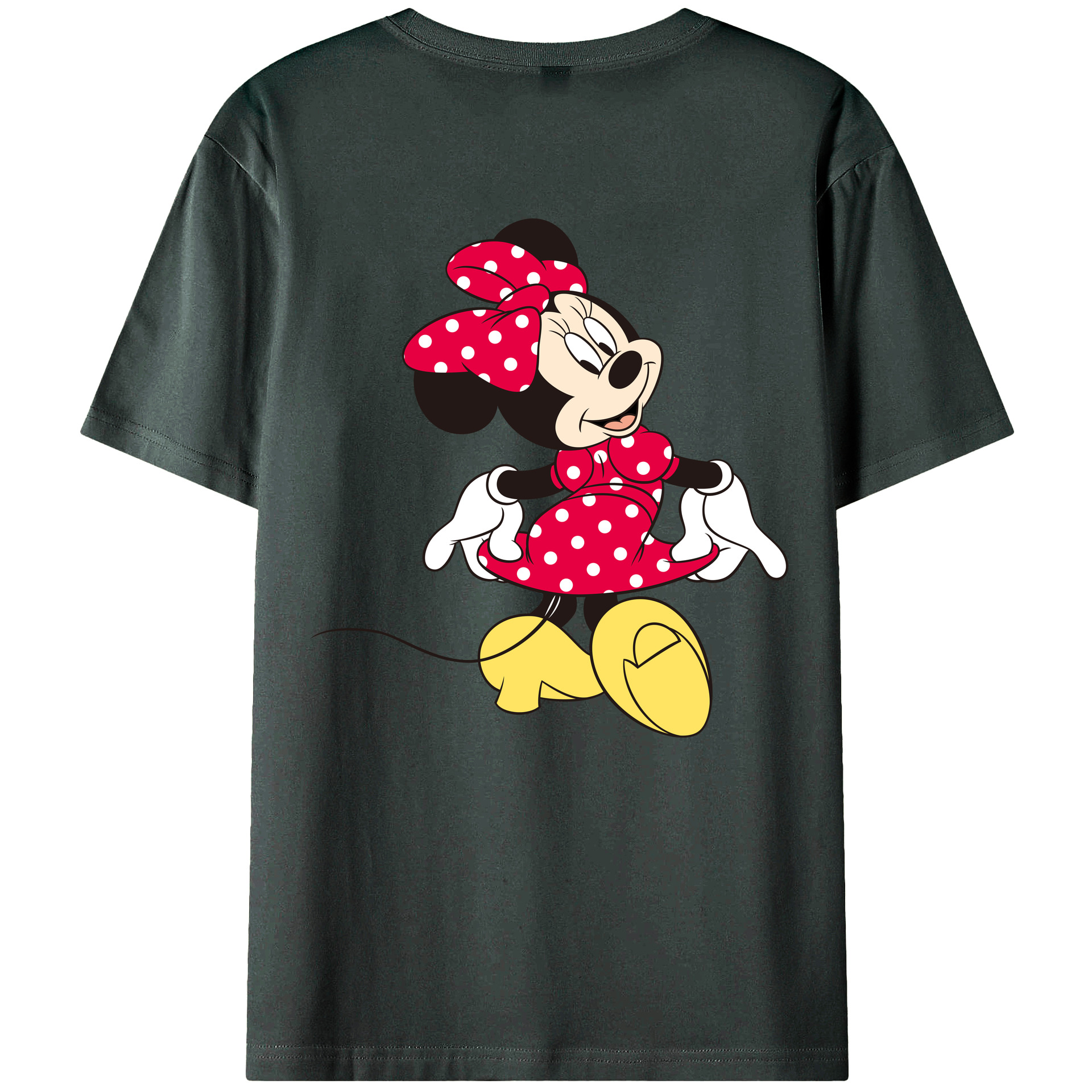 ミッキーマウス Mickey Mouse 綿100％ メンズ半袖Tシャツ（バックプリント） 通気性